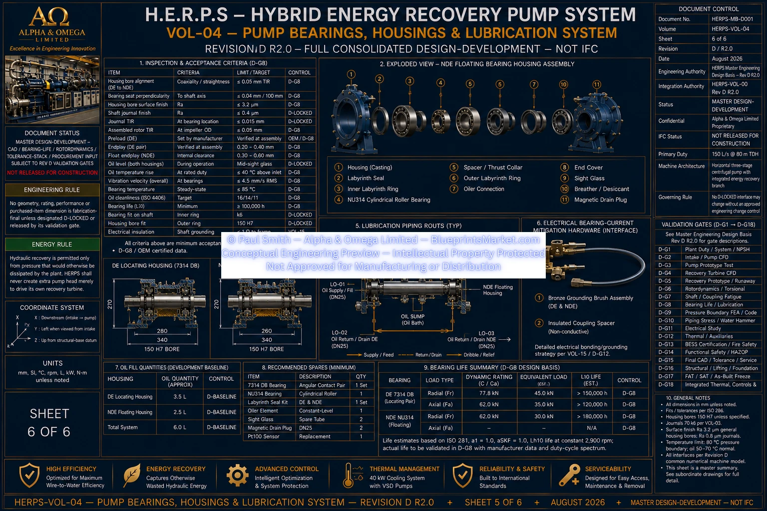 HERPS VOL 04 PUMP BEARINGS HOUSINGS AND LUBRICATION SYSTEM SHEET 6 OF 6 REV D R2.0