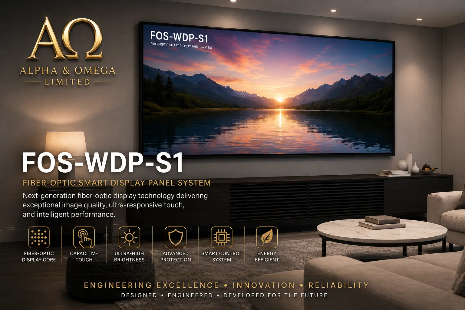 FOS‑WDP‑S1 Fiber‑Optic Smart Wall Display Panel